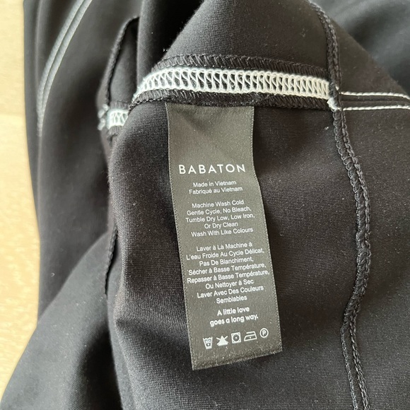 Aritzia Babaton Miguel Sleeveless Dress in Black with White Stitching - Picture 3 of 6